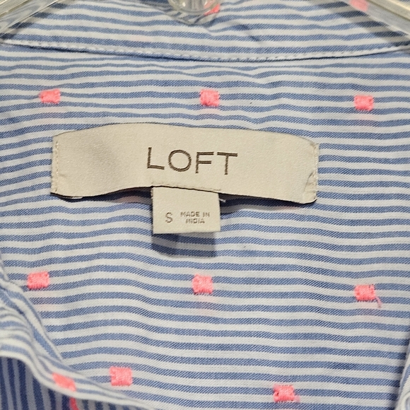 Loft Striped Blue and White Casual T-shirt Dress, Size Small - Picture 3 of 5